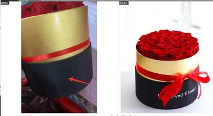 Flag Village Eternal Roses In Box Preserved Real Rose Flowers With Box Set Valentines Day Gift Romantic Artificial Flowers