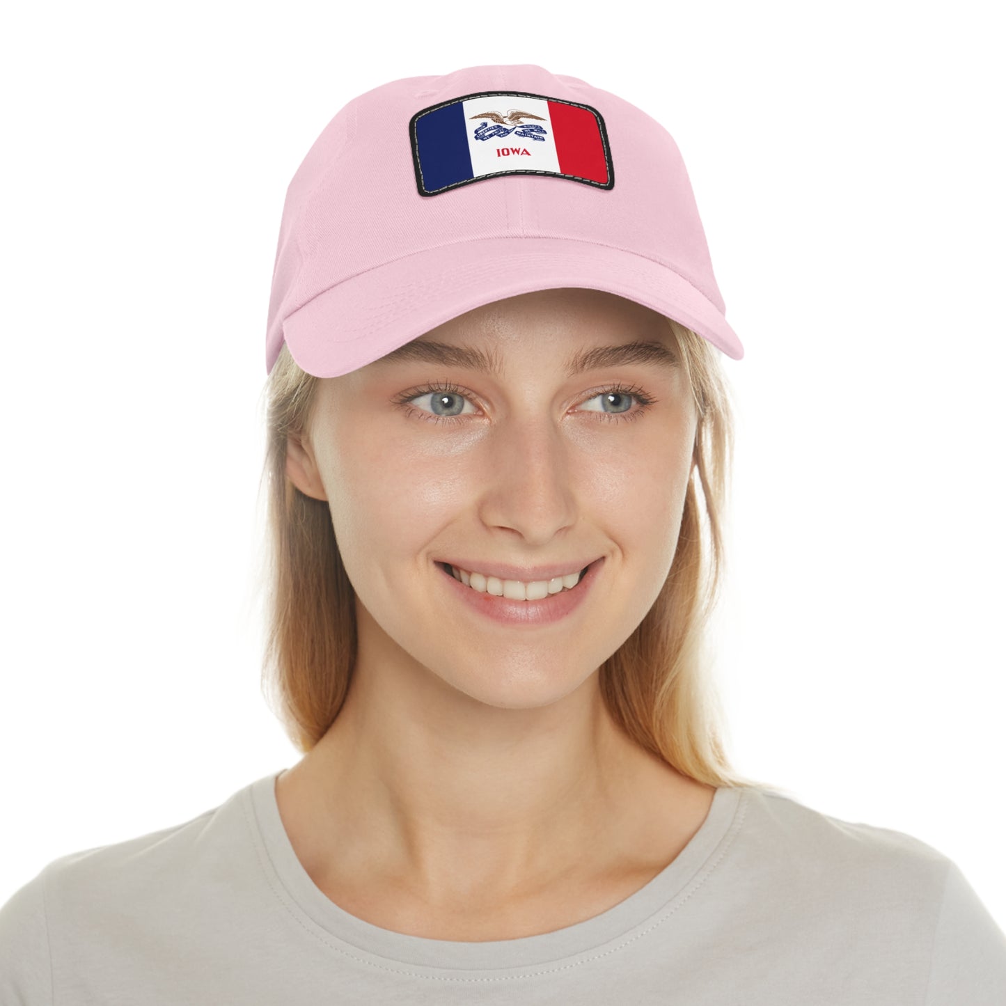 Flag Village USA Iowa State Flag Hat Cap with Leather Patch