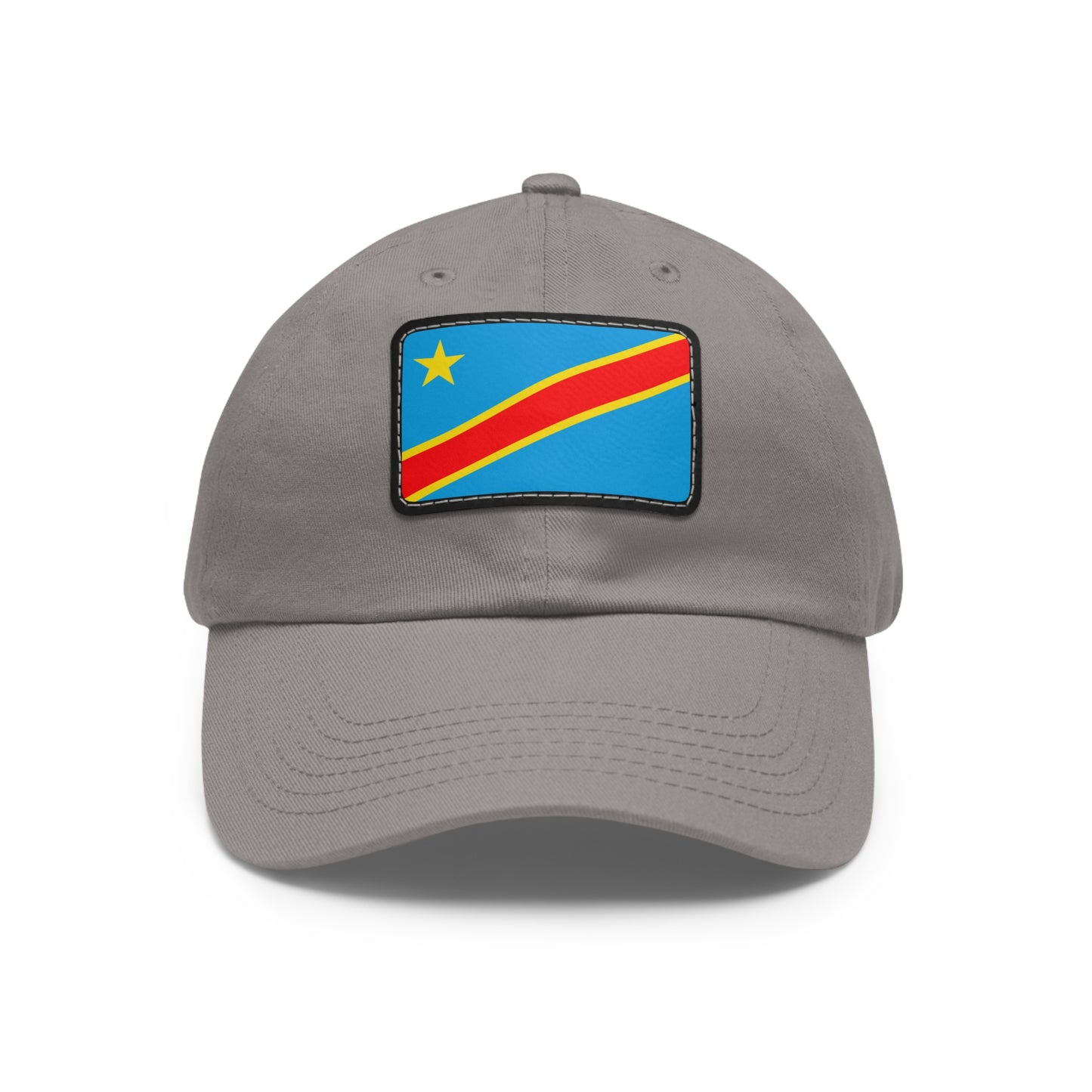 Flag Village Democratic Republic Of The Congo Flag Hat Cap with Leather Patch