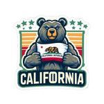 Flag Village USA California State Flag Stickers 2", 3", 4", 6" CA03