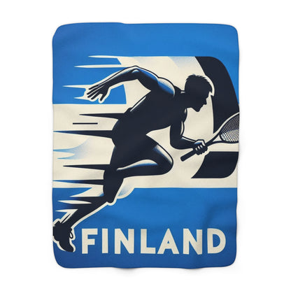Flag Village Finland Sporting Flag Sherpa Fleece Blanket FIN0005