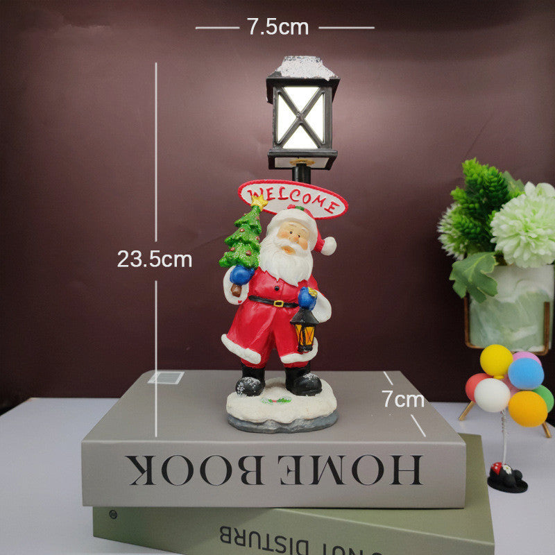 Flag Village Christmas Gifts Resin Christmas Snowman Night Light Decoration Christmas Gifts Crafts