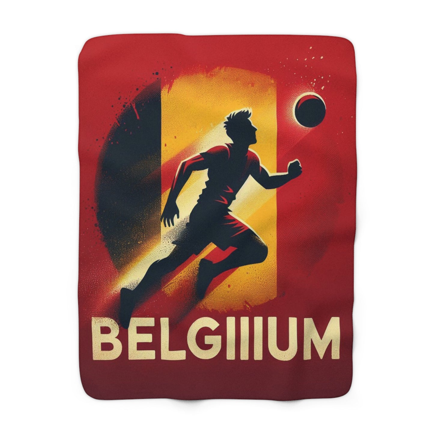 Flag Village Belgium Sporting Flag Sherpa Fleece Blanket BLE0010