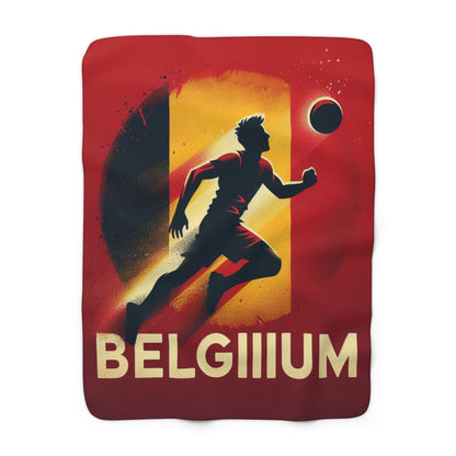 Flag Village Belgium Sporting Flag Sherpa Fleece Blanket BLE0010