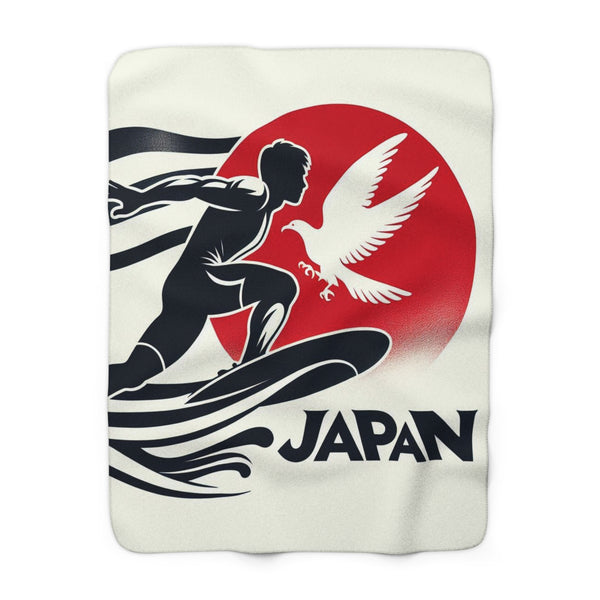 Flag Village Japan Sporting Flag Fleece Blanket 50" x 60"