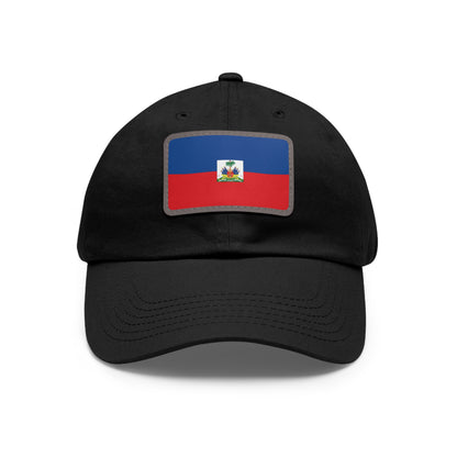 Flag Village Haiti Flag Hat Cap with Leather Patch
