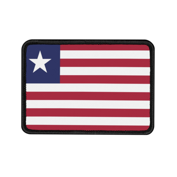 Flag Village Liberia State Flag Embroidered Iron-On Patch