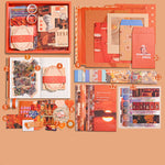 Flag Village Retro Gift Box 155-piece Set Ins Gift Box Notebook Tape Sticker Set