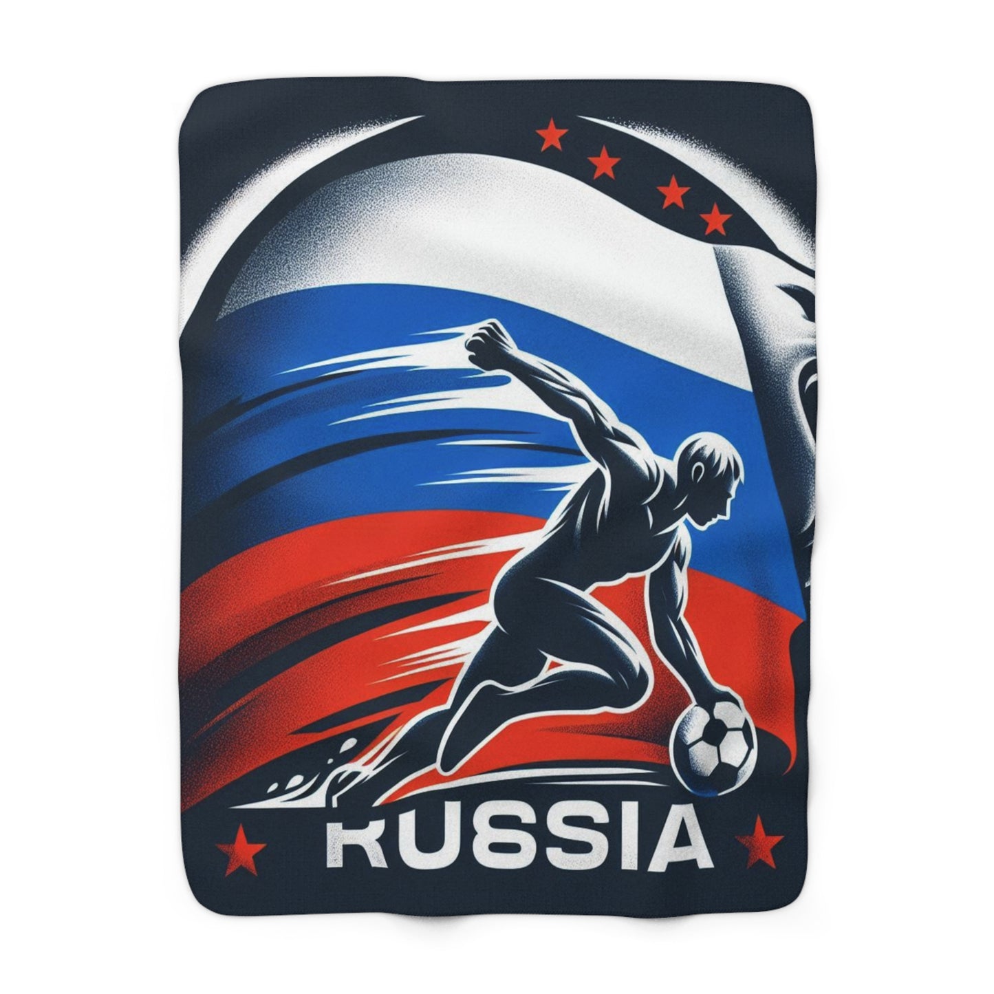 Flag Village Russia Sporting Flag Sherpa Fleece Blanket RUS0003