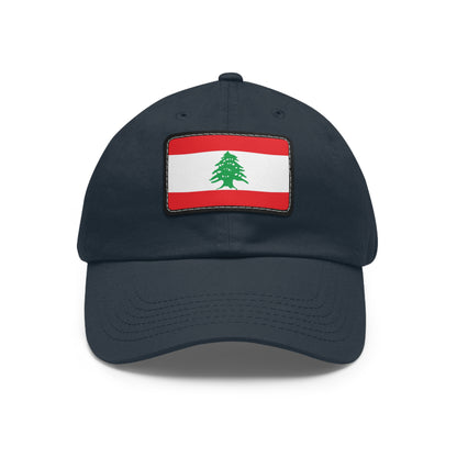 Flag Village Lebanon Flag Hat Cap with Leather Patch