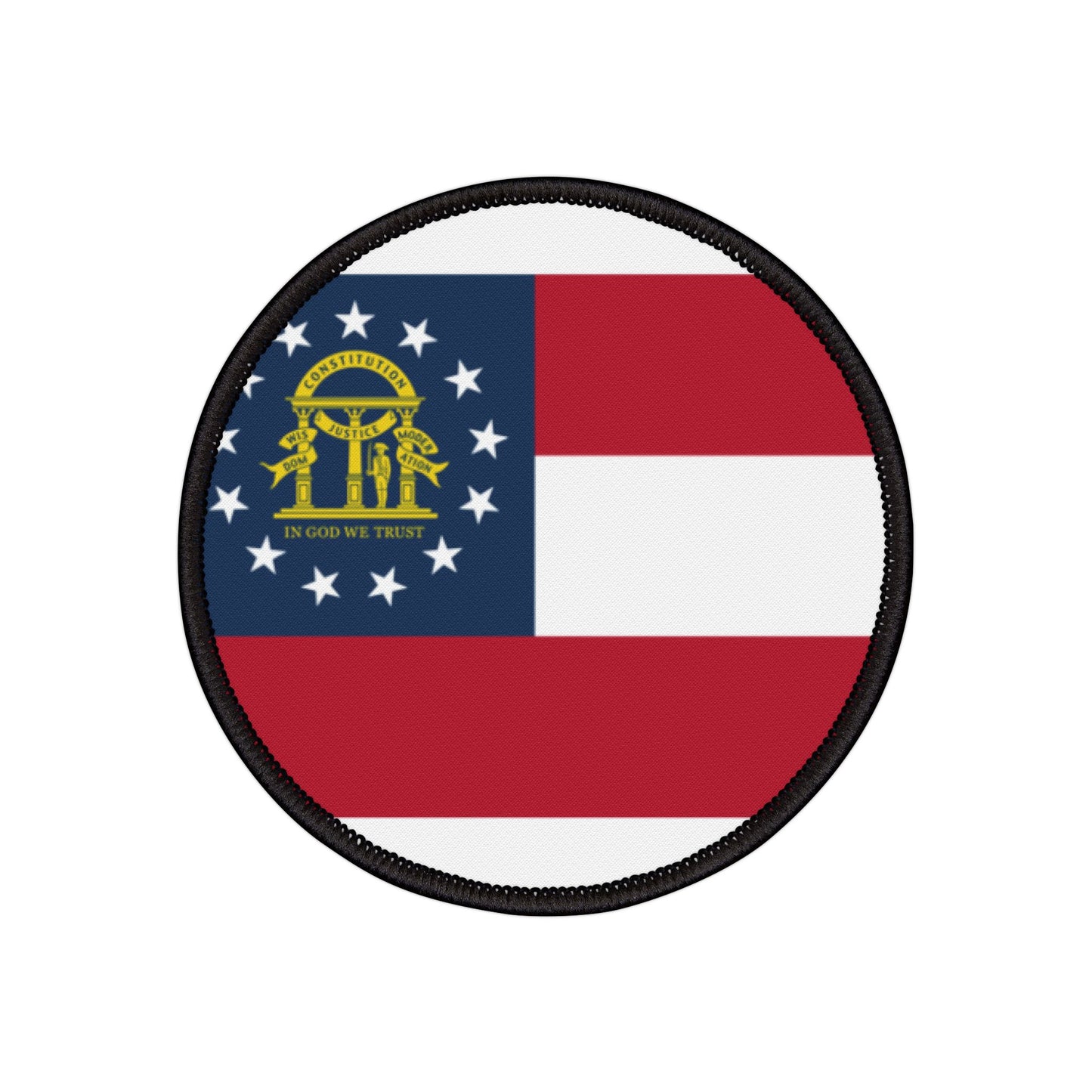 Flag Village Georgia State Flag Embroidery Iron-On Patches