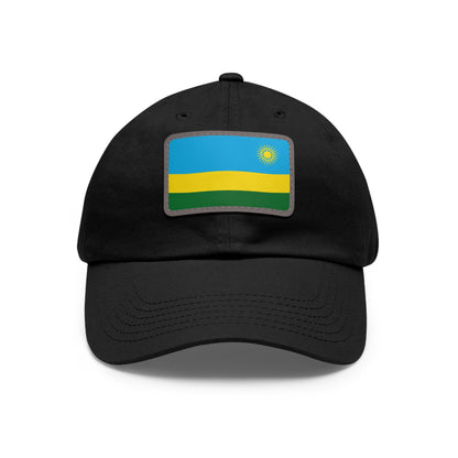 Flag Village Rwanda Flag Hat Cap with Leather Patch