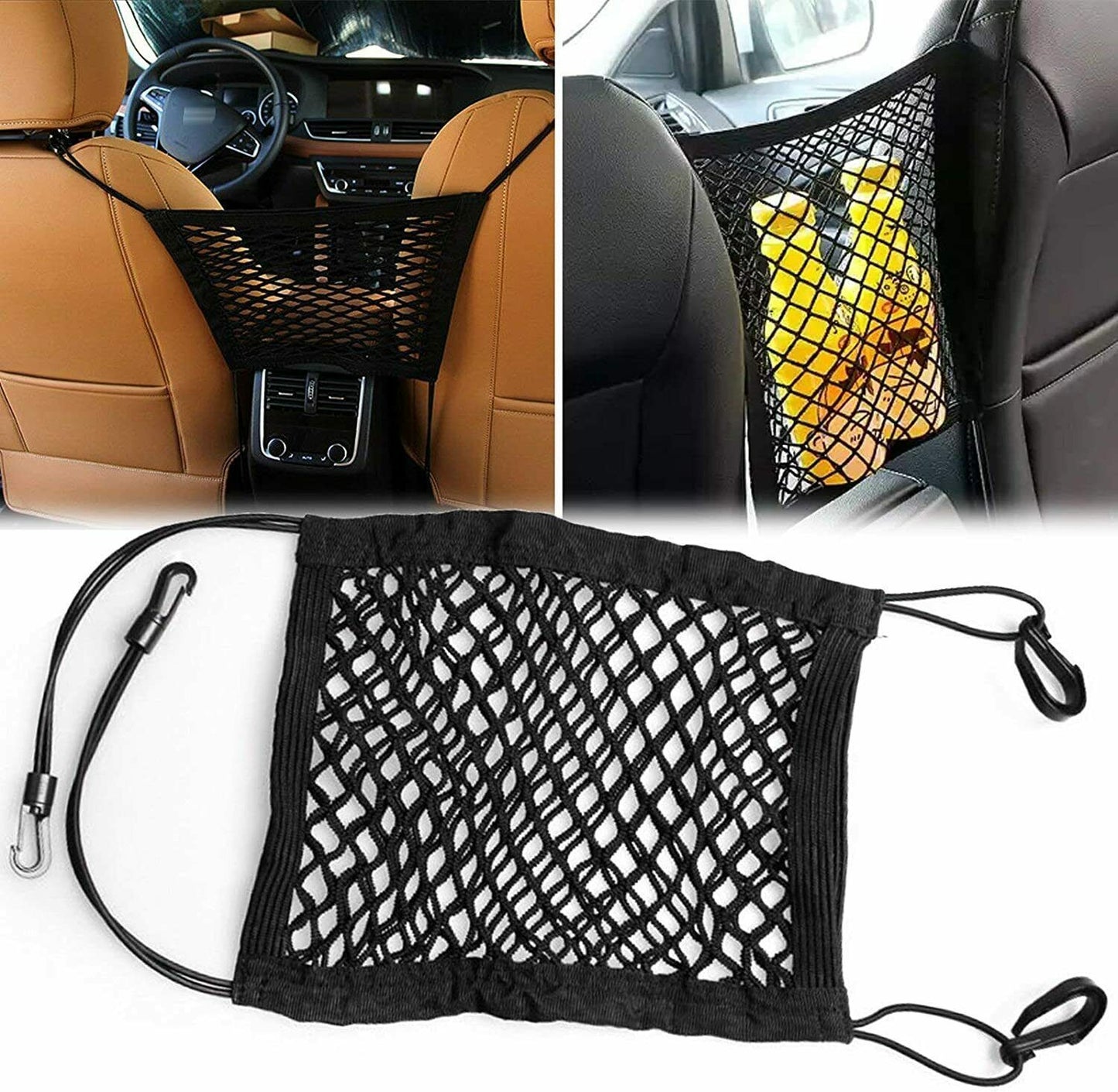 Flag Village Auto Tools Universal Car Trunk Storage Net Bag Cargo Back Seat Mesh Organizer Holder Mesh