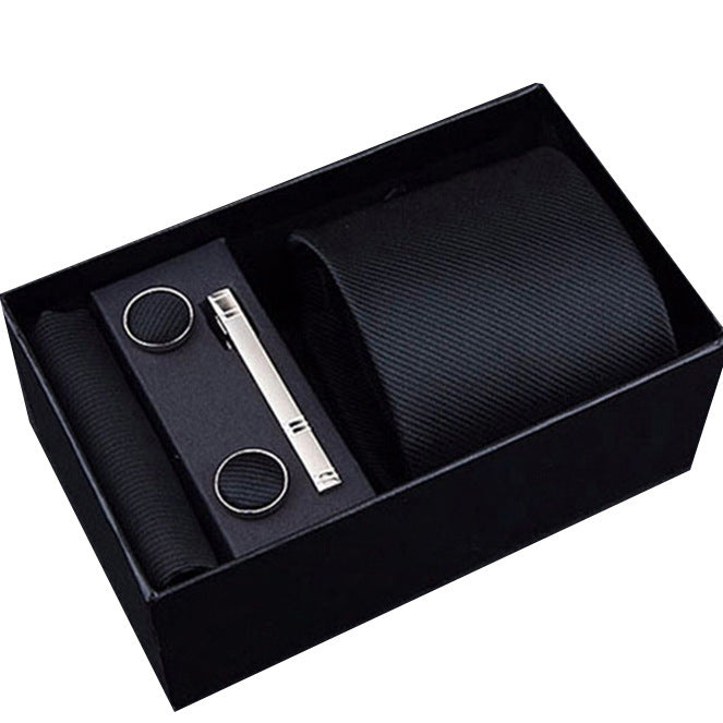 Flag Village Men's Business Formal Tie Six-piece Set Gift Box