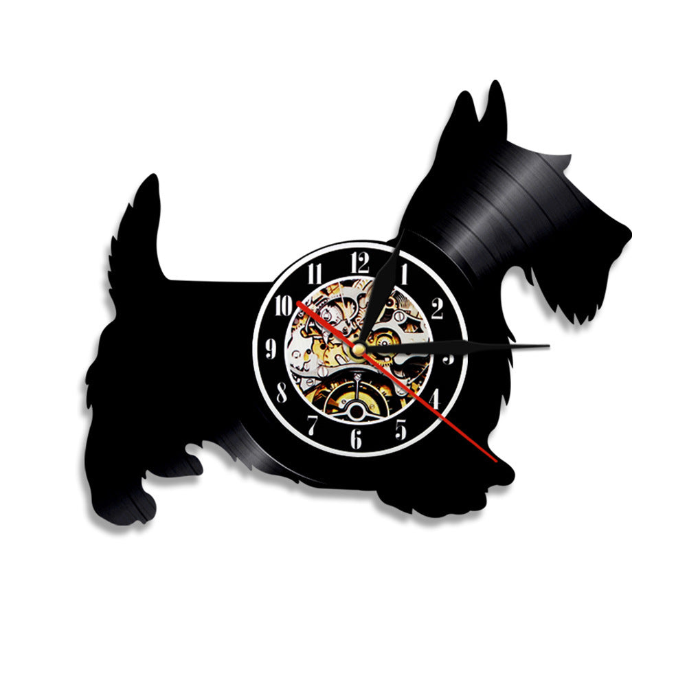 Flag Village Wall Clock Dog Breed Gifts