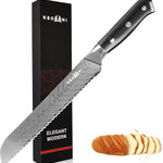 Flag Village Kegani Meat Cleaver Knife 7 Inch - Damascus 73 Layers AUS-10 Steel Core Butcher Knife - G10 Handle Chinese Knife With Gift Box & Sheath