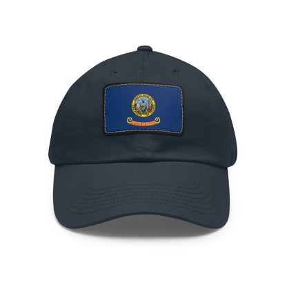 Flag Village USA Idaho State Flag Hat Cap with Leather Patch