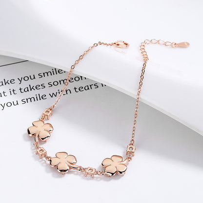 Flag Village Fashion Jewelry Opal Crystal Gemstones Chain Bracelets For Women Femme Zircon Diamonds Rose Gold Jewelry Bijoux Mujer Cute Girlfriend Gifts