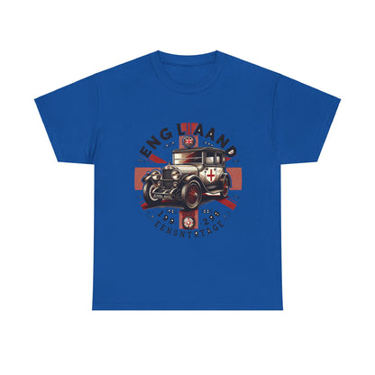 Flag Village UK Vintage Car Flag T-SHIRT Heavy Cotton Tee UK0024