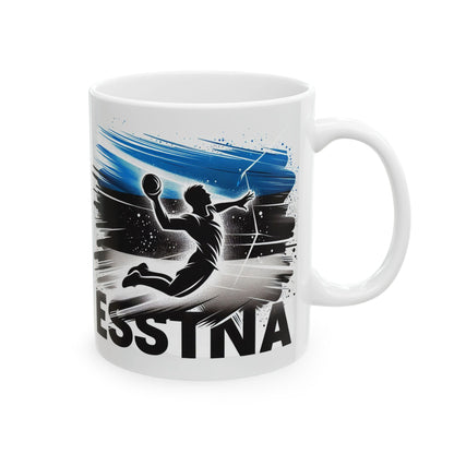 Flag Village Estonia Sporting Flag Ceramic Coffee Mug 11oz FV-MG0018