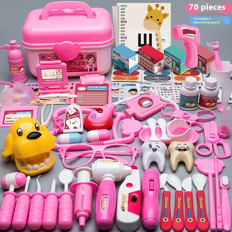 Flag Village Children's Doctor Toy Set Tool Medical Box
