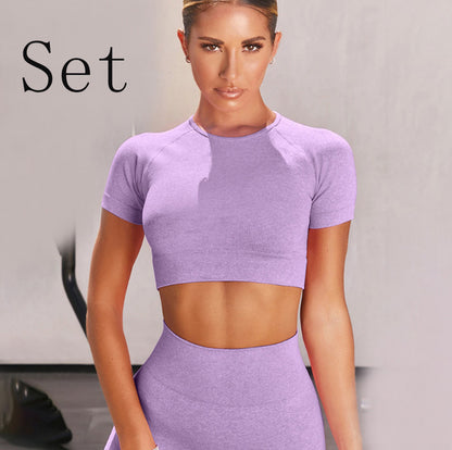 Flag Village short sleeve yoga suit