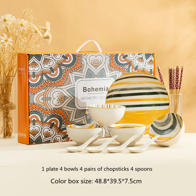 Flag Village Galaxy Planet Tableware Set Gift Color Box