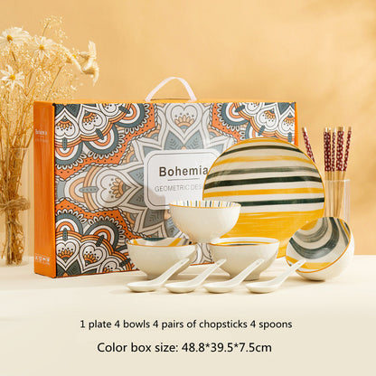Flag Village Galaxy Planet Tableware Set Gift Color Box