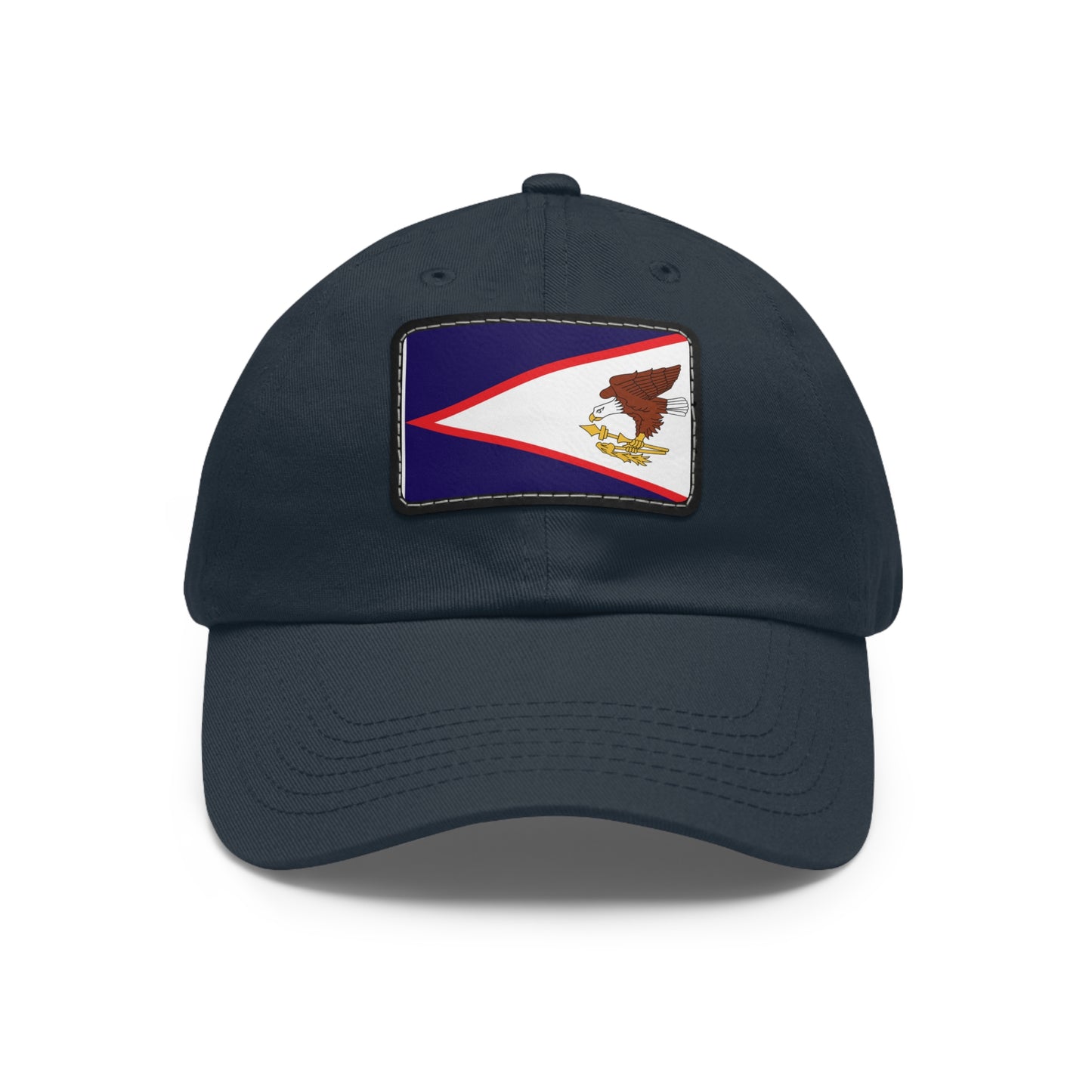 Flag Village American Samoa Flag Hat Cap with Leather Patch