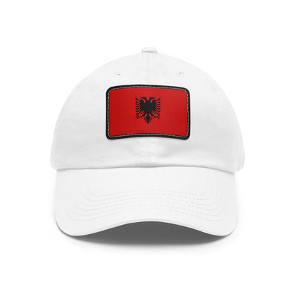 Flag Village Albania Flag Hat Cap with Leather Patch