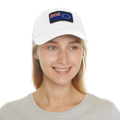 Flag Village Cook Islands Flag Hat Cap with Leather Patch