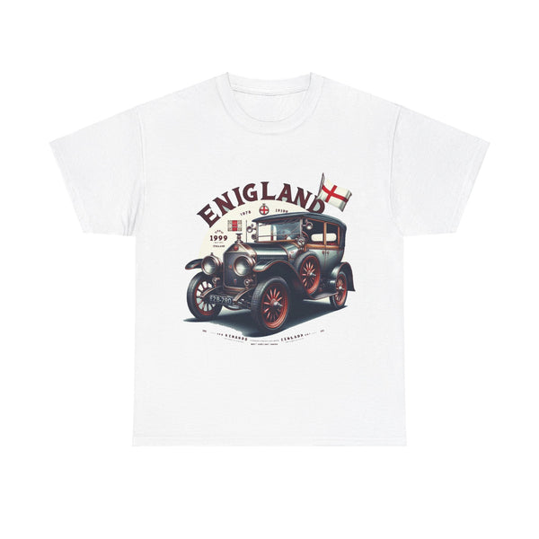 Flag Village UK Vintage Car Flag T-SHIRT Heavy Cotton Tee UK0020