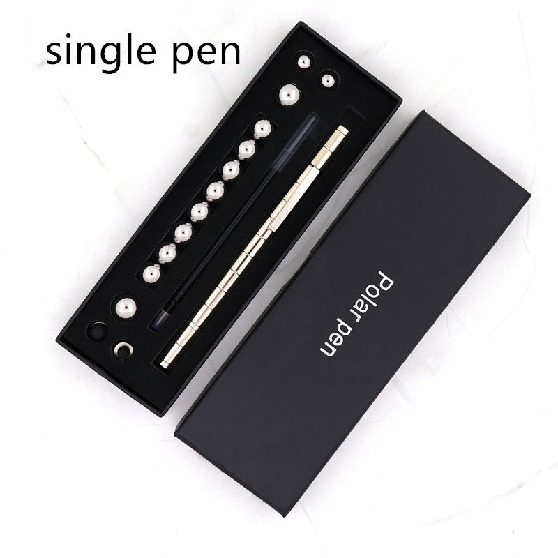 Flag Village Stress Reducer Relief Toys Gift Box funny black golden kits Fidget magnetic polar pen with stylus ball pen