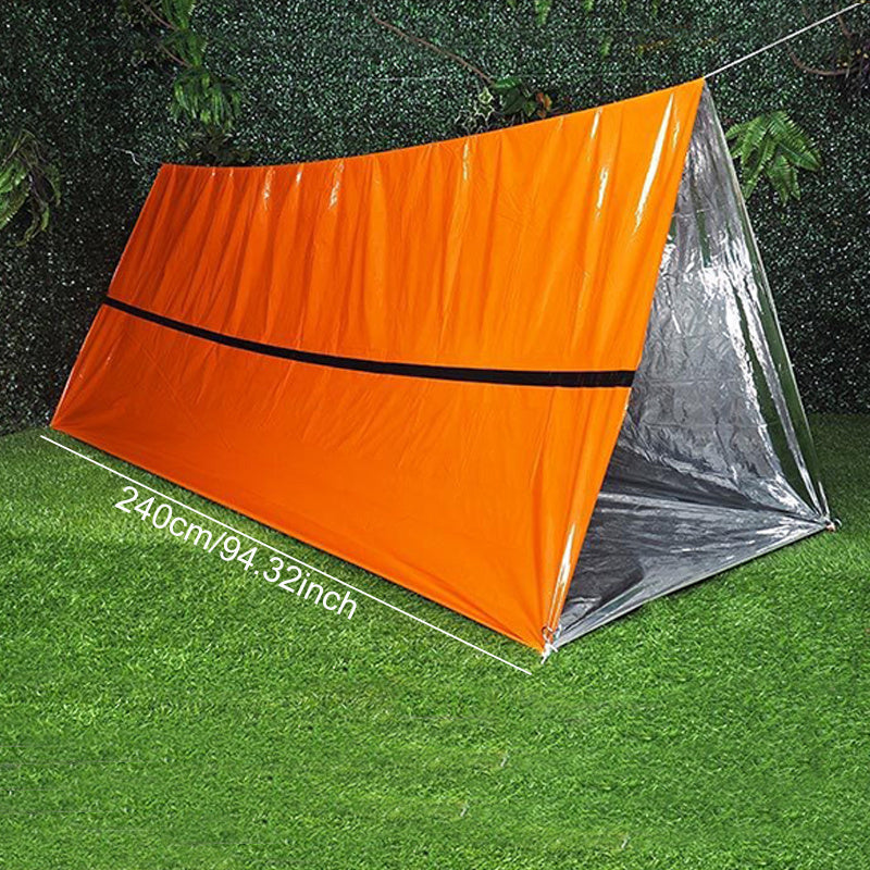 Flag Village Portable Lightweight Emergency Sleeping Bag, Blanket, Tent - Thermal Bivy Sack For Camping, Hiking, And Outdoor Activities - Windproof And Waterproof Blanket For Survival