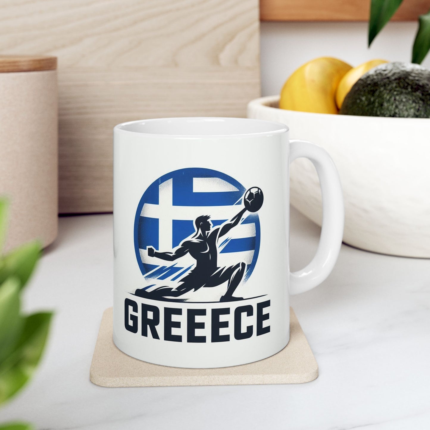 Flag Village Greece Sporting Flag Ceramic Coffee Mug 11oz FV-MG0009