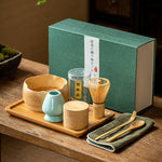 Flag Village Tea Bowl Matcha Brushing Tea Tool Set Japanese Gift Box