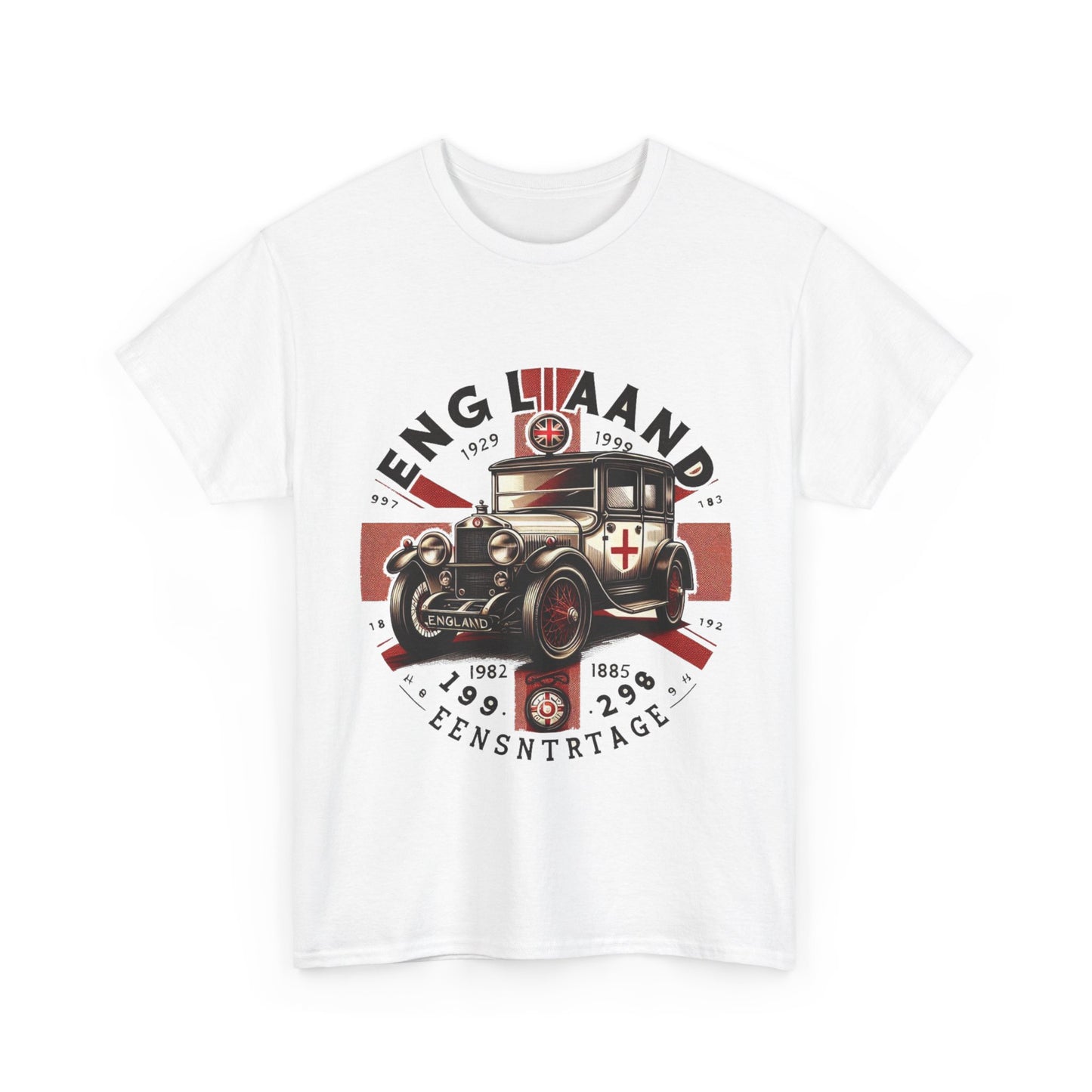 Flag Village UK Vintage Car Flag T-SHIRT Heavy Cotton Tee UK0024