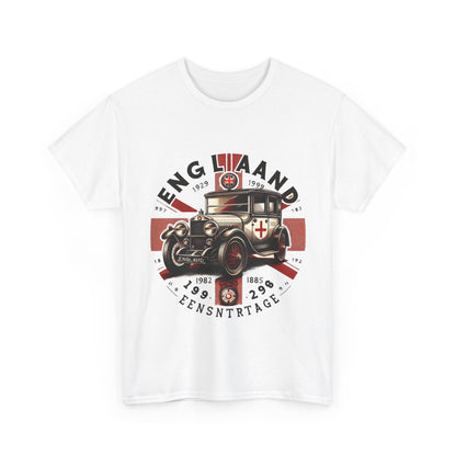 Flag Village UK Vintage Car Flag T-SHIRT Heavy Cotton Tee UK0024