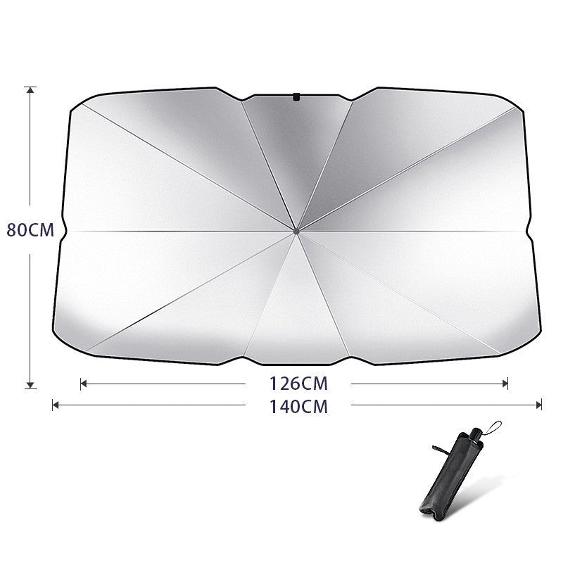 Flag Village Auto Tools Foldable Car Windshield Sun Shade Umbrella UV Protection Heat Insulation Parasol Auto Front Window Cover Interior Protector Summer Gadgets