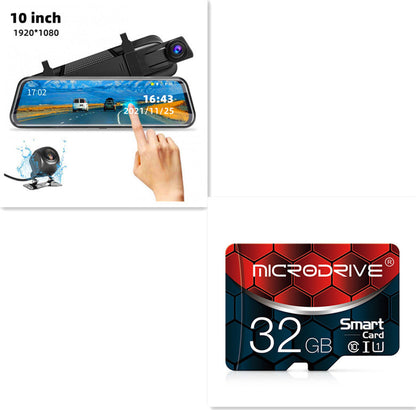 Flag Village Auto Tools Front and Rear Dual Recording Rear View Mirror Dash Cam