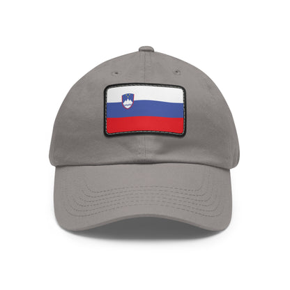 Flag Village Slovenia Flag Hat Cap with Leather Patch