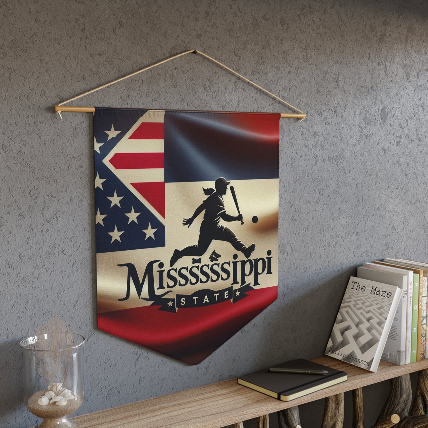 Flag Village Mississippi State Flag Pennant Sporting Home Wall decoration MS0001