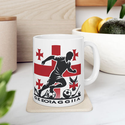 Flag Village Georgia Sporting Flag Ceramic Coffee Mug 11oz FV-MG0012