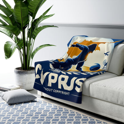 Flag Village Cyprus Sporting Flag Sherpa Fleece Blanket CYP0006