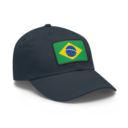 Flag Village Brazil Flag Hat Cap with Leather Patch