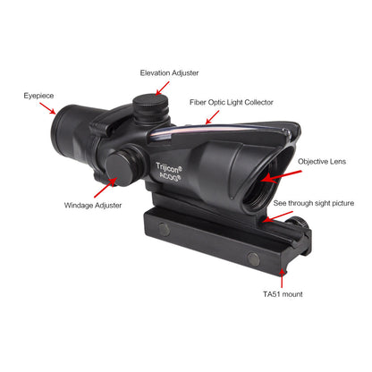 Flag Village Maku metal sight 4x32 eating chicken outdoor sports quadruple lens