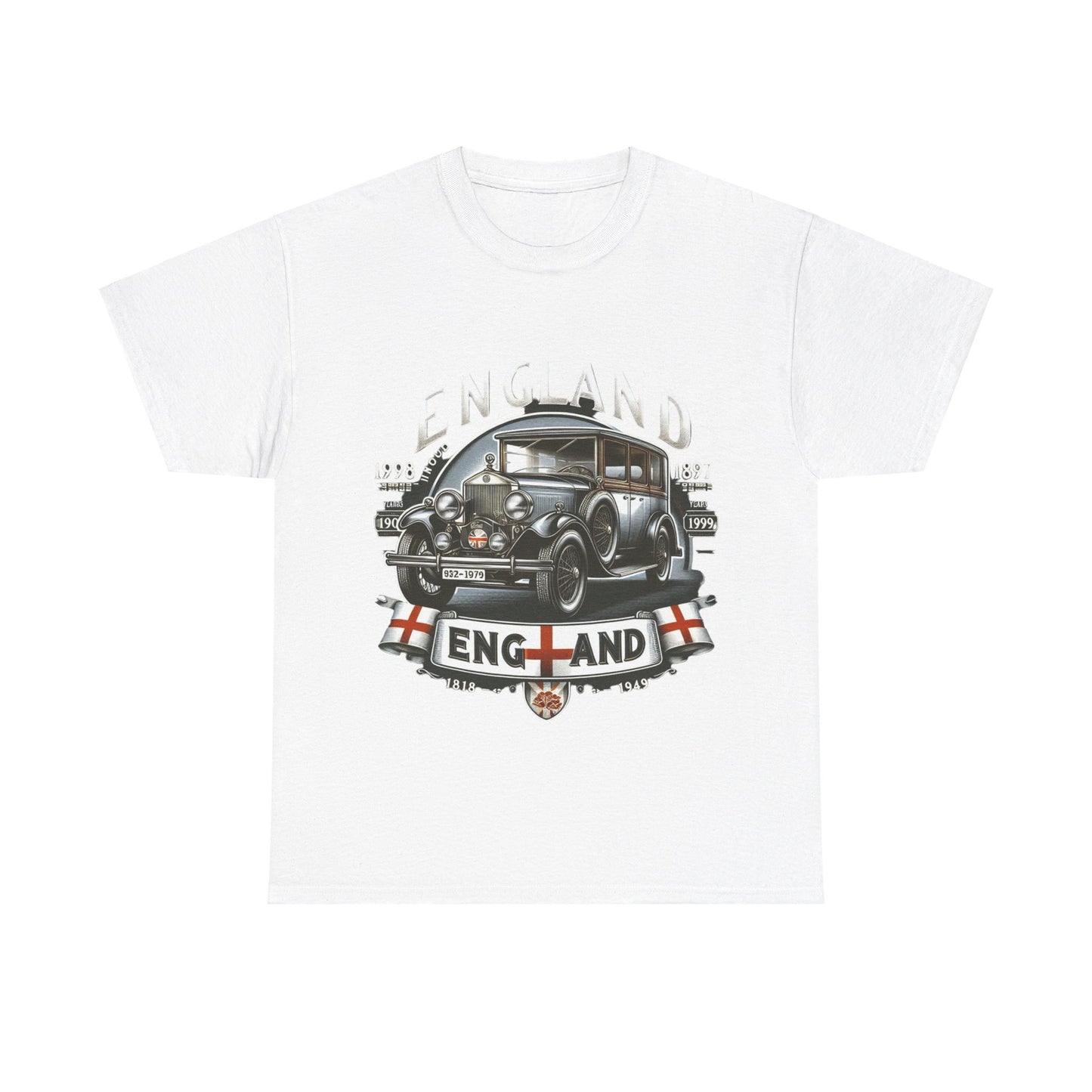 Flag Village UK Vintage Car Flag T-SHIRT Heavy Cotton Tee UK0013