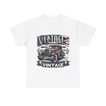 Flag Village USA Vintage Car Flag T-SHIRT Heavy Cotton Tee USA0020