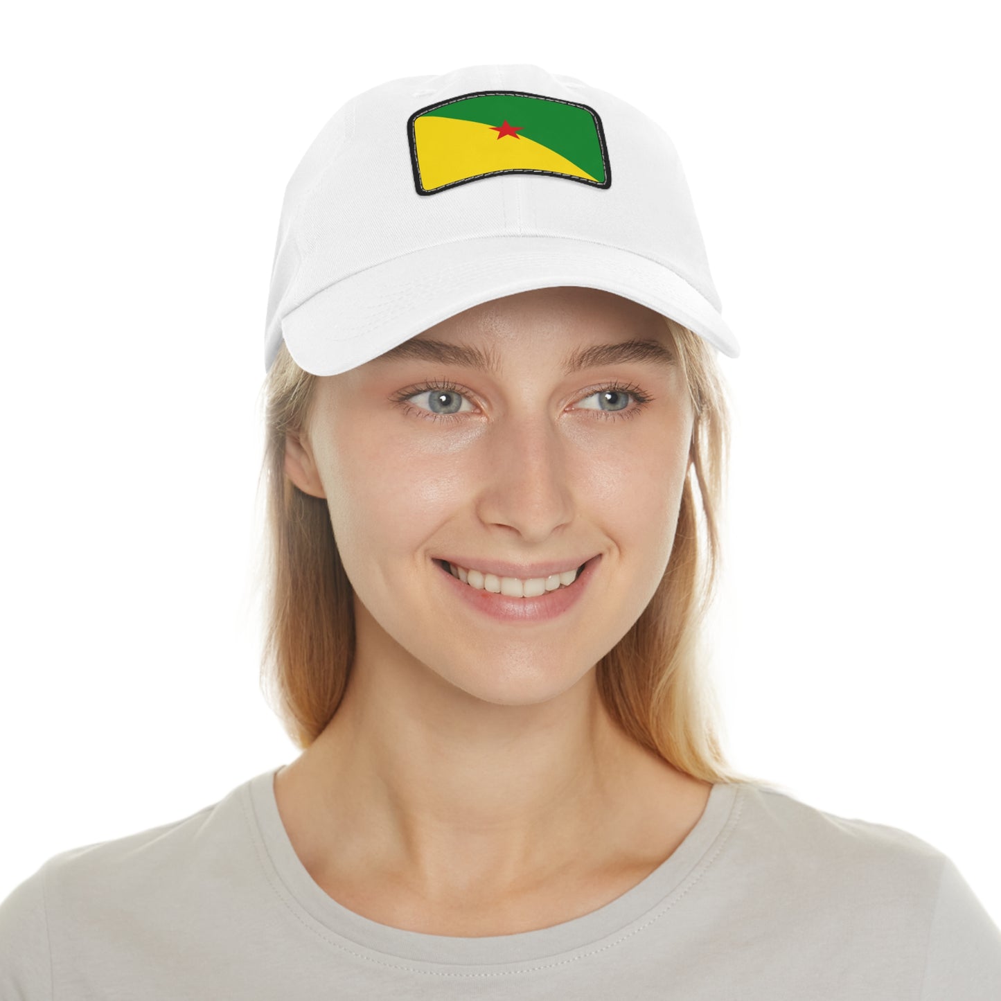 Flag Village Guiana(French Guiana) Flag Hat Cap with Leather Patch