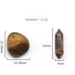 Flag Village Hexagonal Column Double Pointed Irregular 7 Yoga Stones Set Gift Box